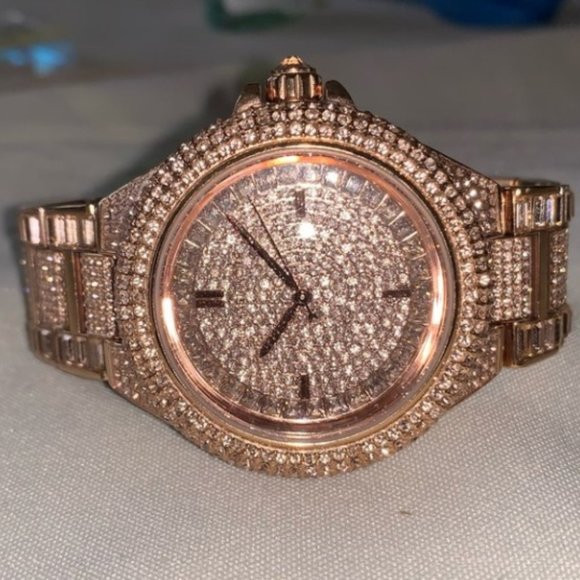 Michael Kors Rose-Gold Sparkle Jewel Crystal Watch main image 4